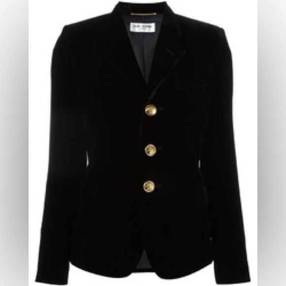 ❤️Saint Laurent Velvet Gold Button Blazer❤️ - Picture 1 of 3